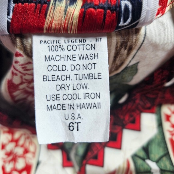 Pacific Legend Hawaiian Top Bottom Boys 6T Shirt Short Set Beach Surf Aztec Palm - Picture 11 of 11